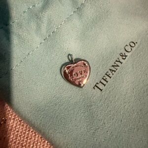 Silver RTT Love double sided Tiffany & co pendant